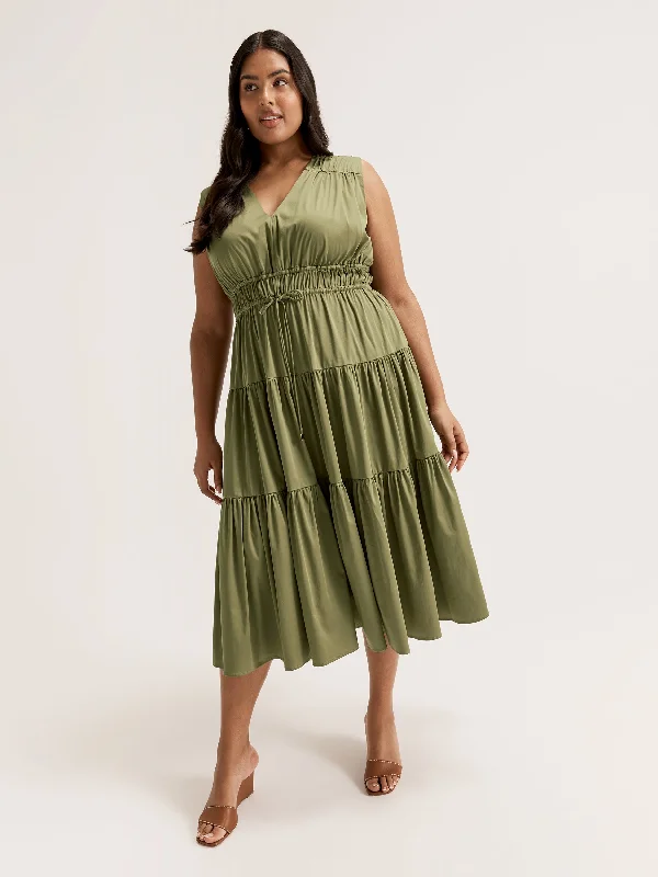 Midi Dresses for spring holiday dinners-Puglia Sundress