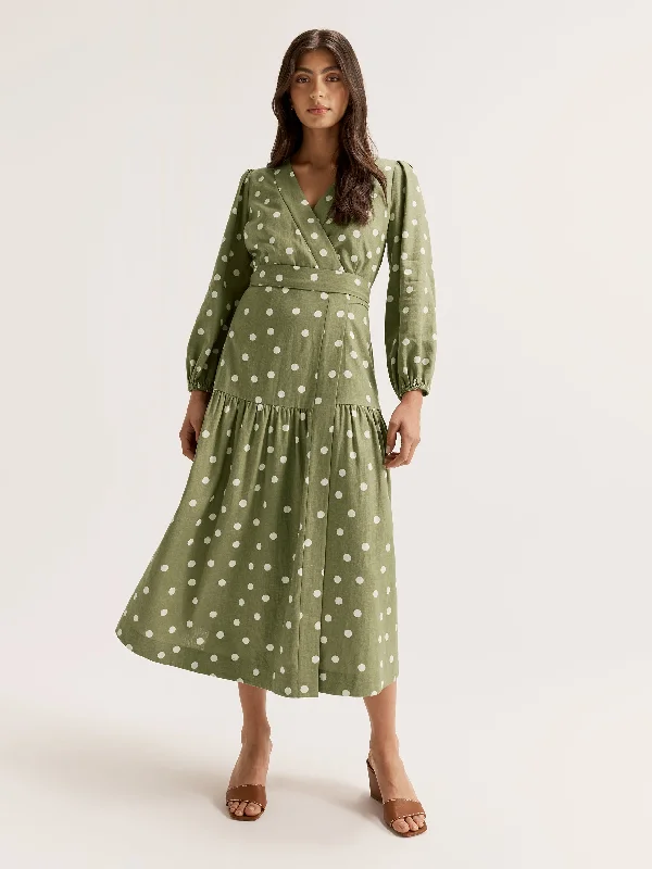 Midi Dresses for spring wedding wear-Joy Spot Dress