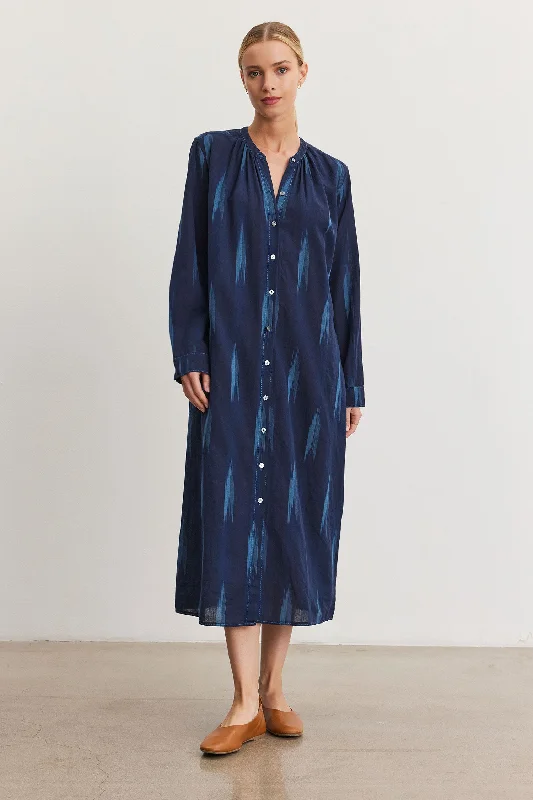 Midi Dresses for cozy winter days-ALTA IKAT WEAVE MIDI DRESS