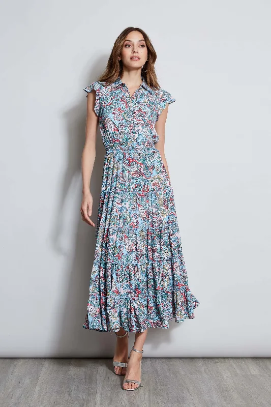 Midi Dresses for chic events-T-Tahari Paisley Midi Dress