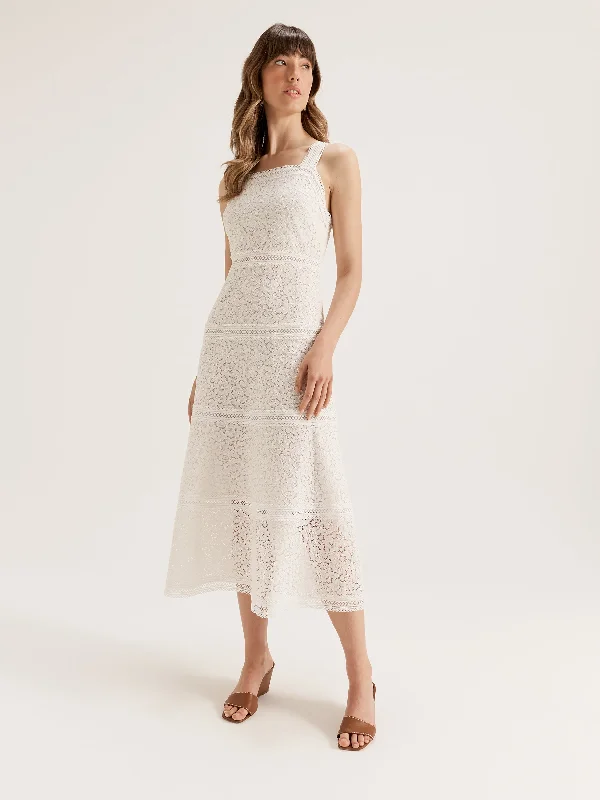 Midi Dresses for spring formal dinners-Rumba Lace Midi Dress