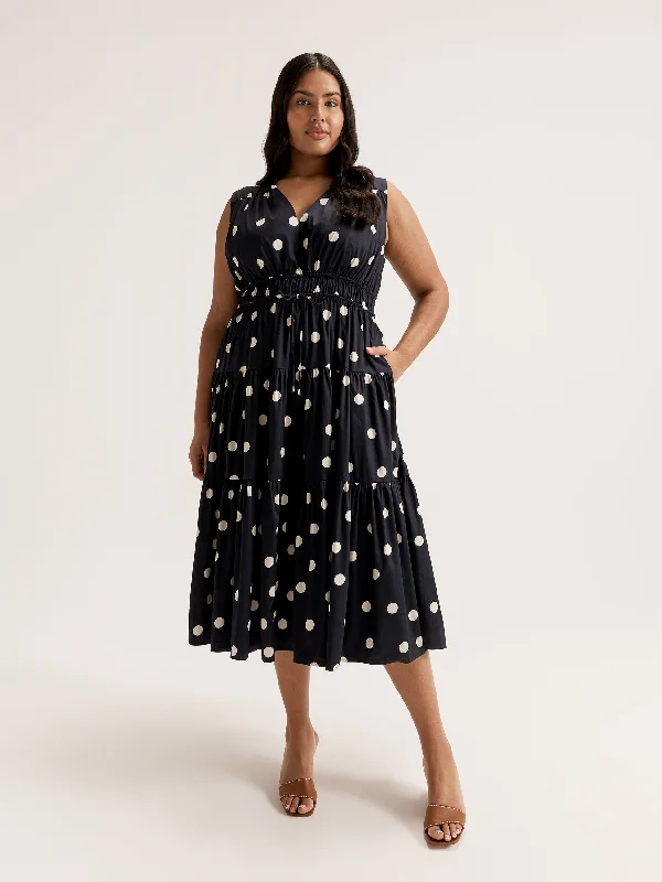 Midi Dresses for romantic anniversary celebrations-Puglia Spot Dress