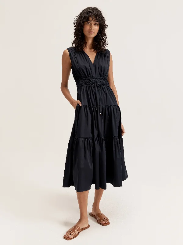 Midi Dresses for trendy wedding dinners-Puglia Sundress