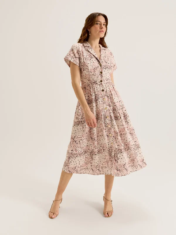 Midi Dresses for summer evening events-Cypress Paisley Dress