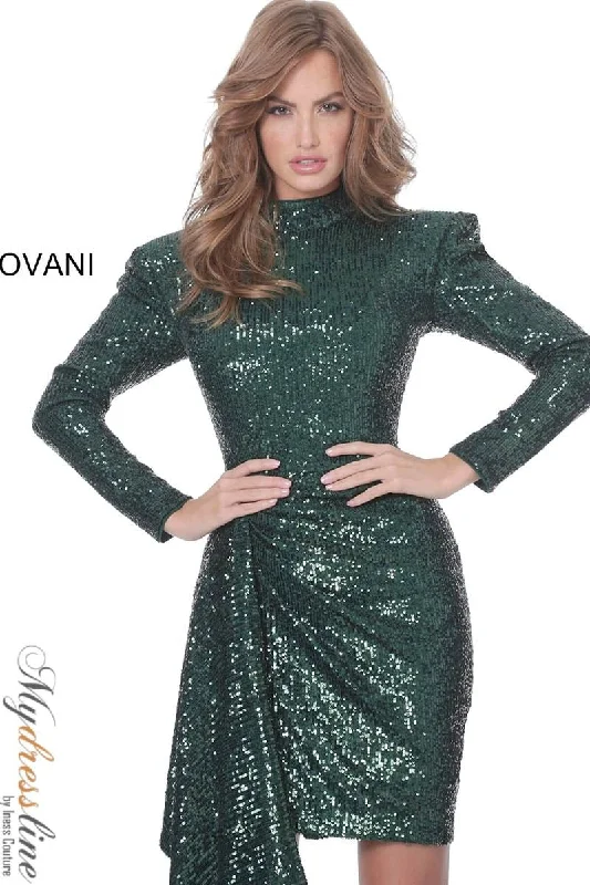 Stunning Gold Velvet Long Party Dress-Jovani 04270