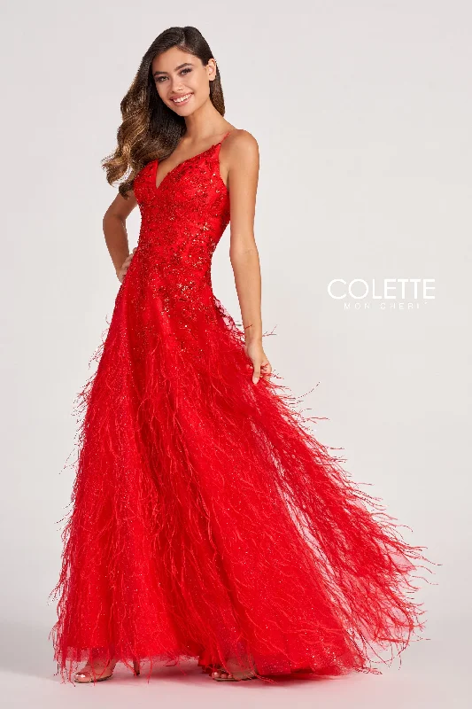 Evening Dress with Satin Bustier and Lace-Colette: CL2044