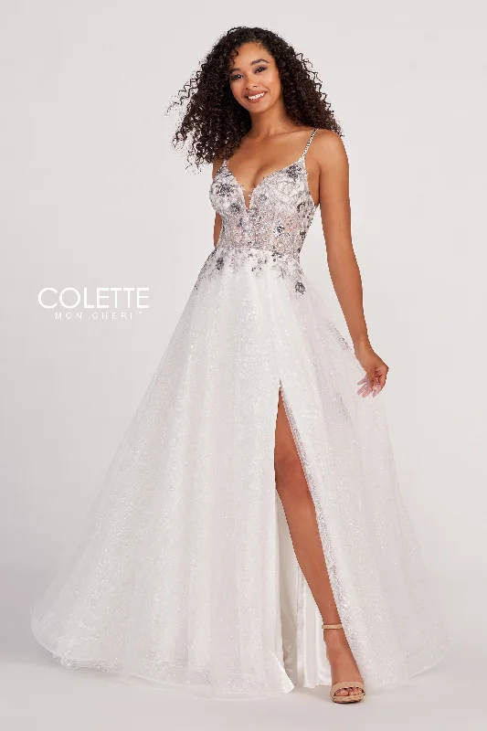 Evening Dress with Rhinestone Waist-Colette: CL2064