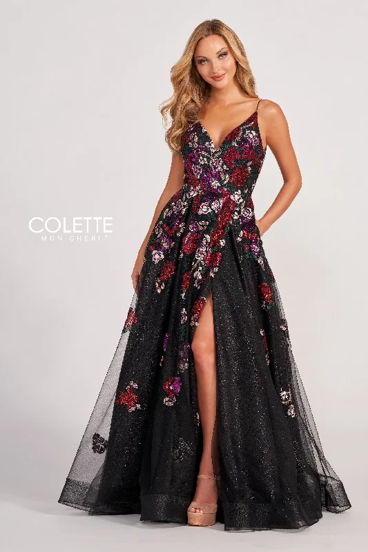 Evening Dress with Satin Bustier-Colette: CL2069