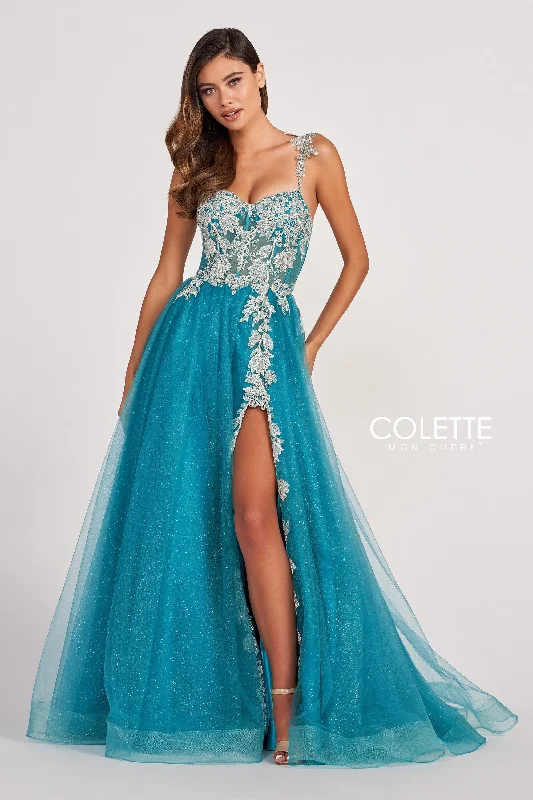 Evening Dress with Satin and Silk Bodice-Colette: CL2020