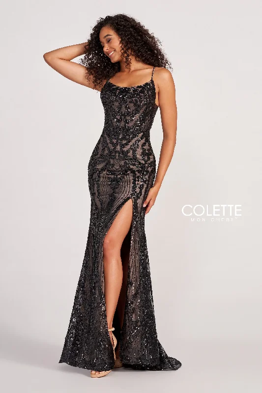 Evening Dress with Organza Detail-Colette: CL2035