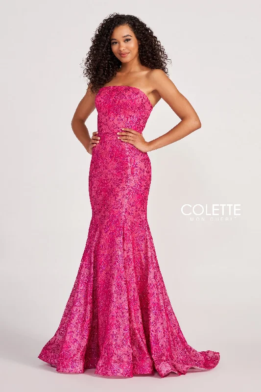 Evening Dress with A-line Skirt and Lace-Colette: CL2048