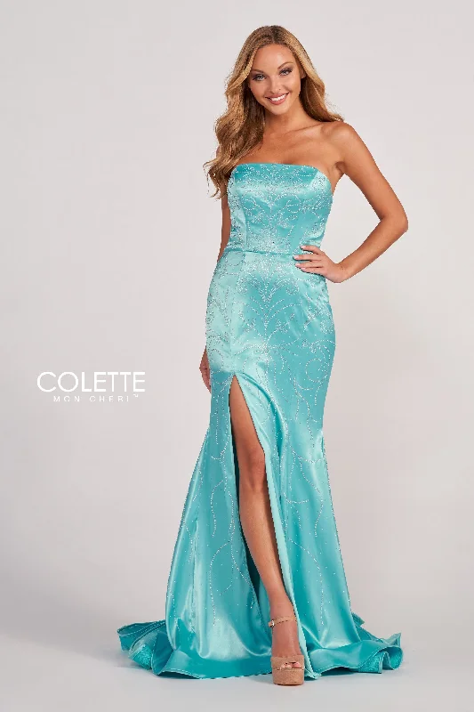 Evening Dress with Ruched Sleeves-Colette: CL2045