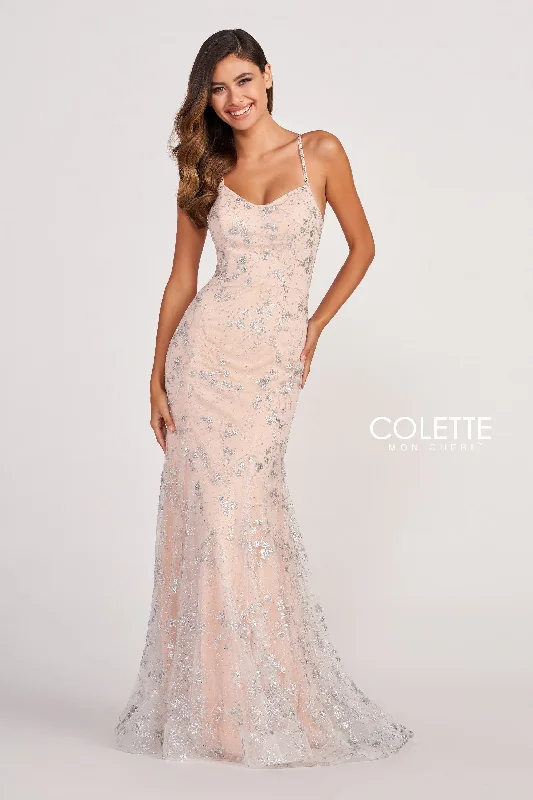 Evening Dress with Ruching on Bodice-Colette: CL2047