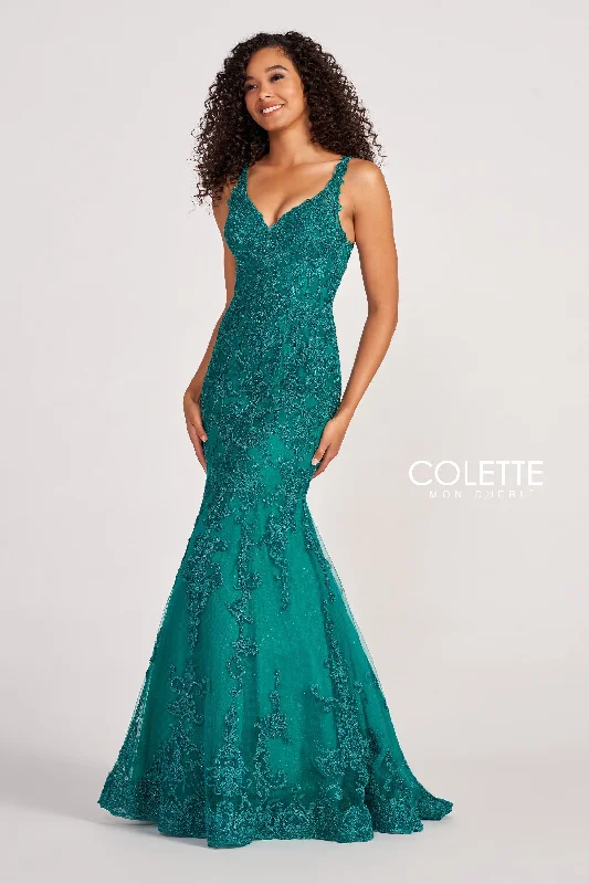 Evening Dress with Satin Back-Colette: CL2036