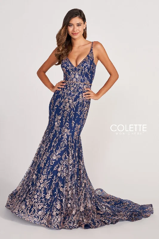 Evening Dress with Velvet Bodice and Lace-Colette: CL2021