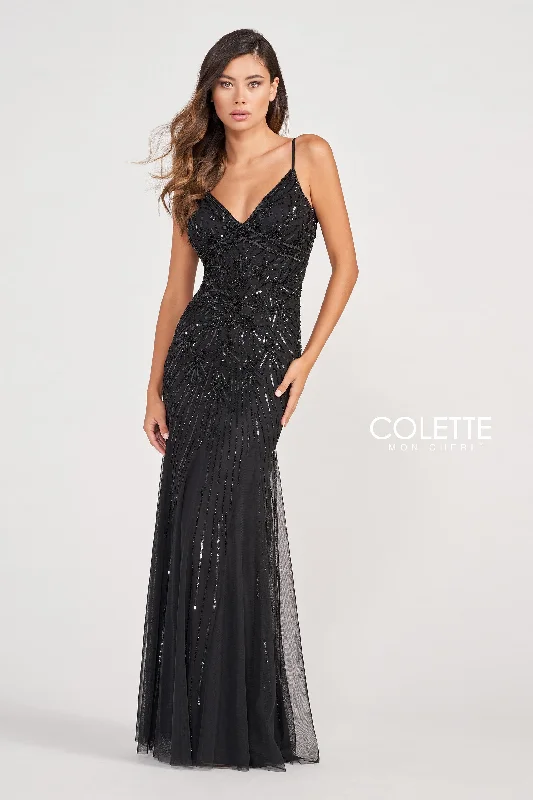 Evening Dress with Silk Bodice and Satin Bodice-Colette: CL2087