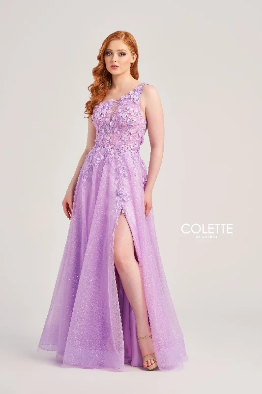 Evening Dress with Silk Bodice and Feather Skirt-Colette: CL5124