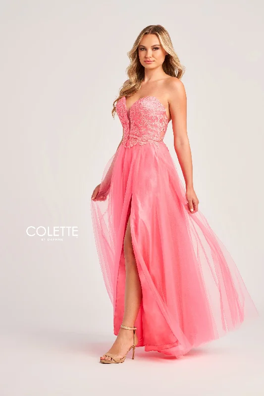 Evening Dress with Beads and Crystal Skirt-Colette: CL5132