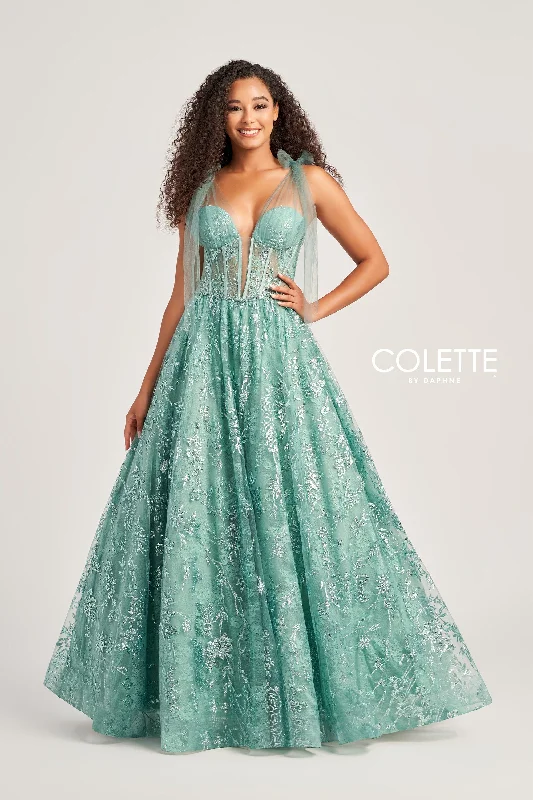 Evening Dress with Silk Bodice-Colette: CL5236