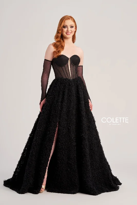 Evening Dress with Satin Bodice and Sequin-Colette: CL5114