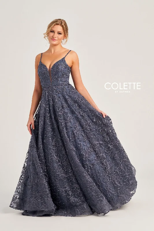 Evening Dress with Feather Skirt-Colette: CL5280