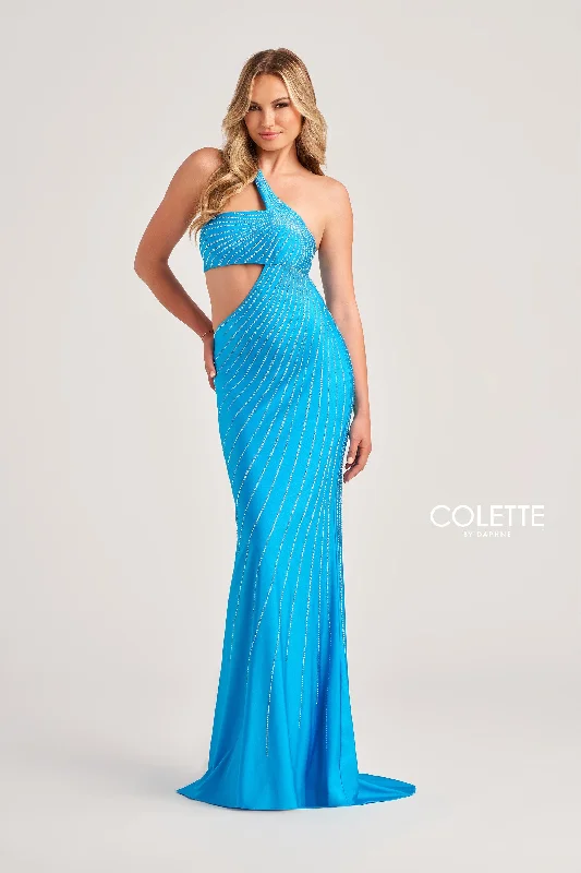 Evening Dress with Satin Bodice and Sparkling Beads-Colette: CL5139