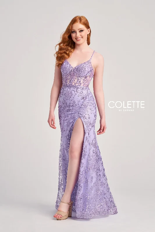 Evening Dress with Chiffon Bodice-Colette: CL5203