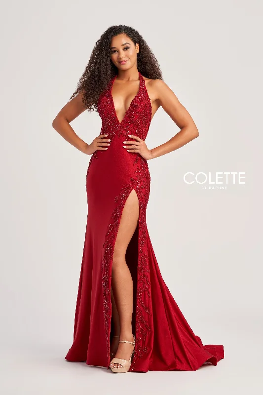 Evening Dress with Full Skirt and Satin-Colette: CL5206