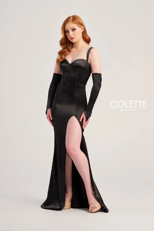 Evening Dress with Satin Bustier and Lace-Colette: CL5252