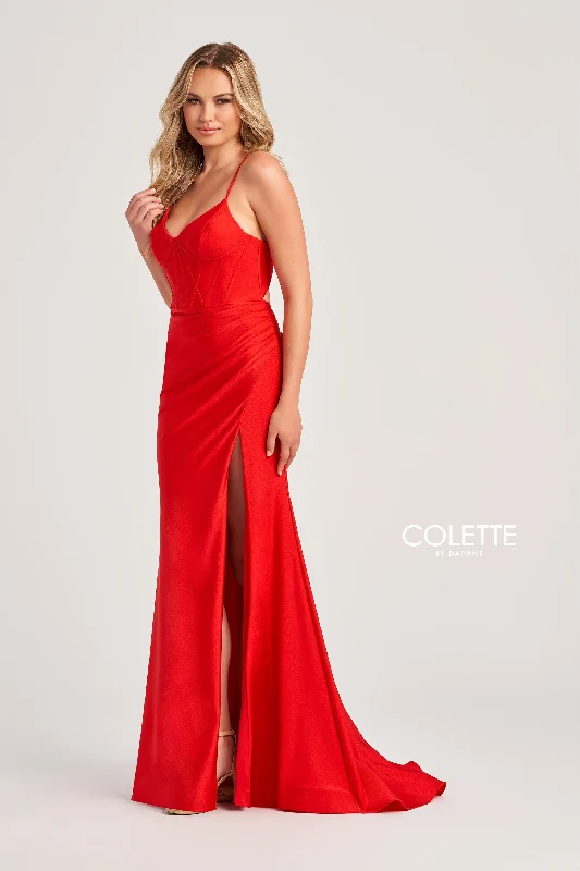 Evening Dress with Crystal Bodice and Silk-Colette: CL5111