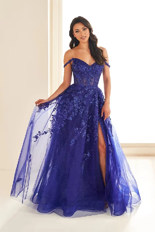 Evening Dress with Sequin Bodice-Ellie Wilde: EW36204