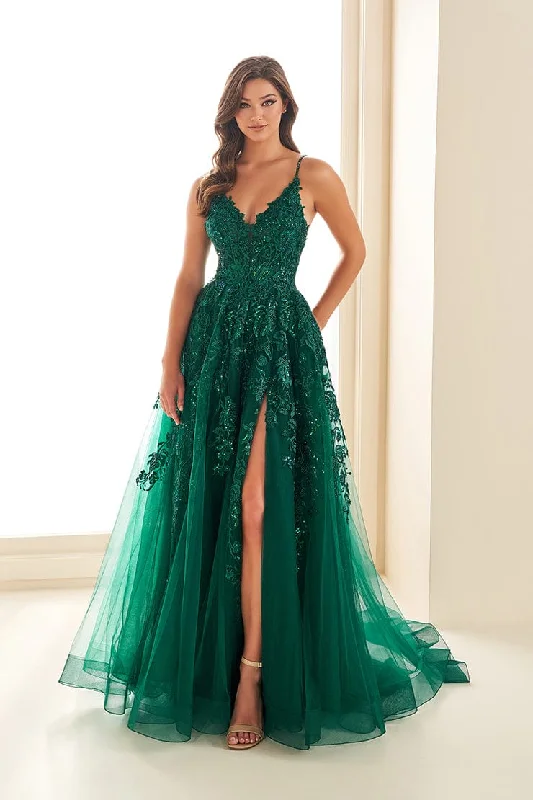 Evening Dress with Glitter Bodice-Ellie Wilde: EW36206