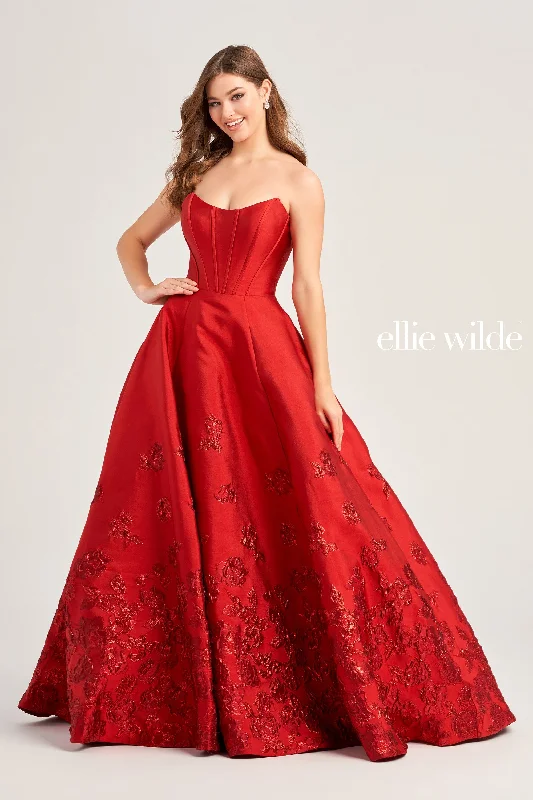 Evening Dress with Long Tulle Skirt-Ellie Wilde: EW35073