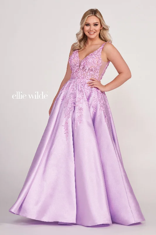 Evening Dress with Full Tulle Skirt-Ellie Wilde: EW34050