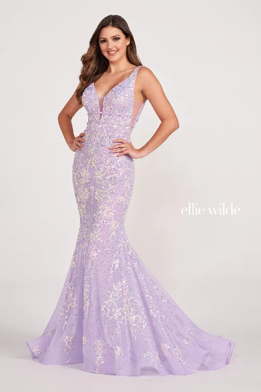 Evening Dress with Silk and Satin Bodice-Ellie Wilde: EW34041