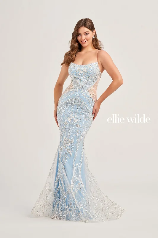 Evening Dress with Silk Skirt-Ellie Wilde: EW35097