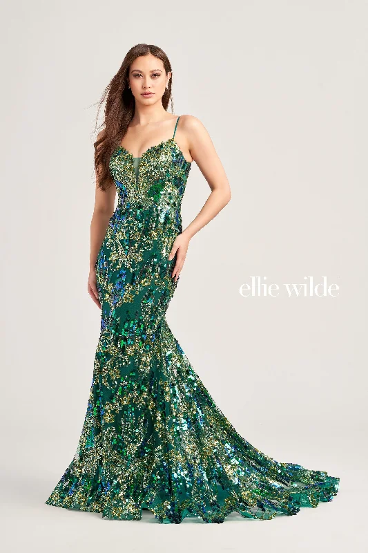 Evening Dress with Lace and Tulle-Ellie Wilde: EW35228