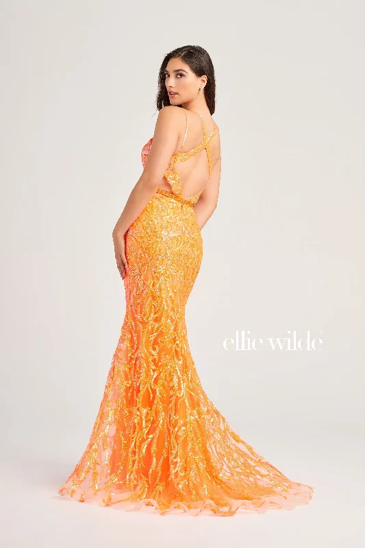 Evening Dress with Long Tulle Skirt-Ellie Wilde: EW35007