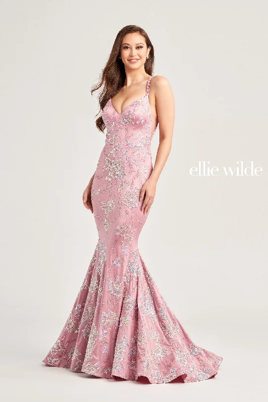 Evening Dress with Crystal Waist-Ellie Wilde: EW35083