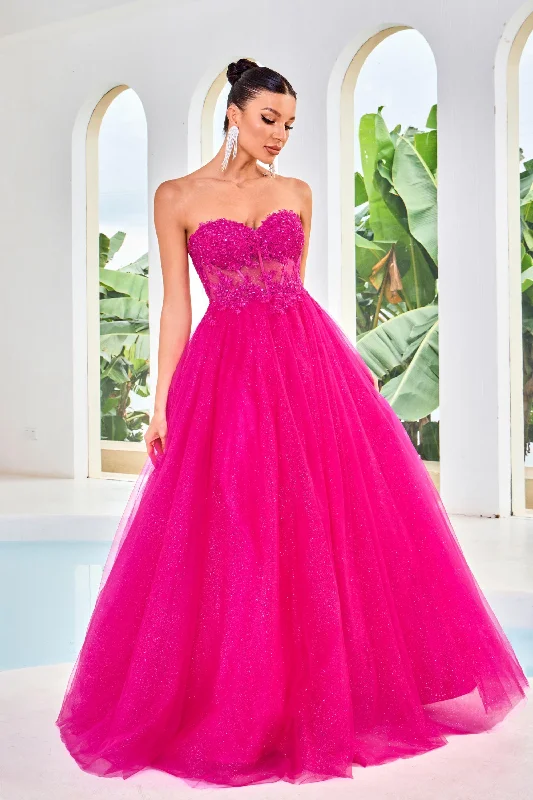 Evening Dress with Sparkling Fabric-Jadore: J24016