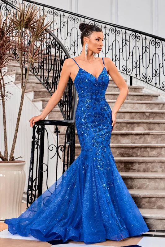 Evening Dress with Beaded Bodice and Tulle-Jadore: J24031