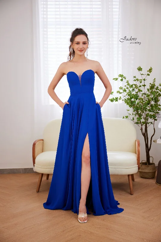 Evening Dress with Crystal Bodice-Jadore: J21007