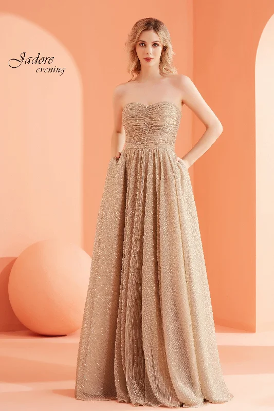 Evening Dress with Sequin Details and Lace-Jadore: J22003