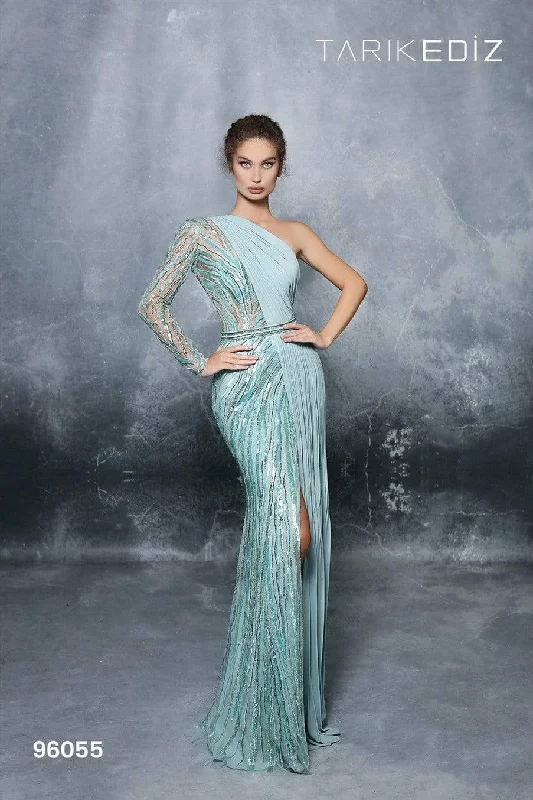 Evening Dress with Skirt Slit-Tarik Ediz: 96055 - Rodas