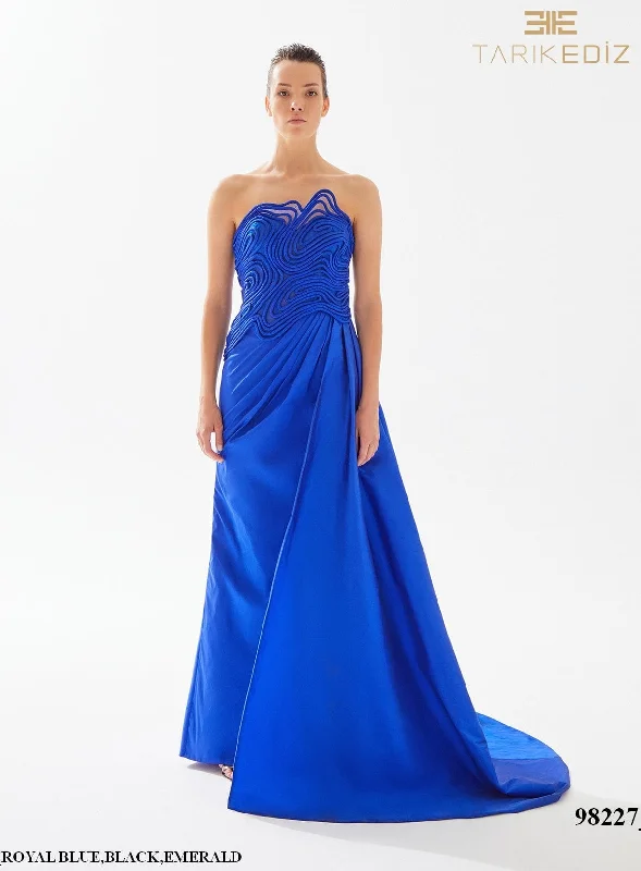 Evening Dress with Silk Bodice-Tarik Ediz: 98227