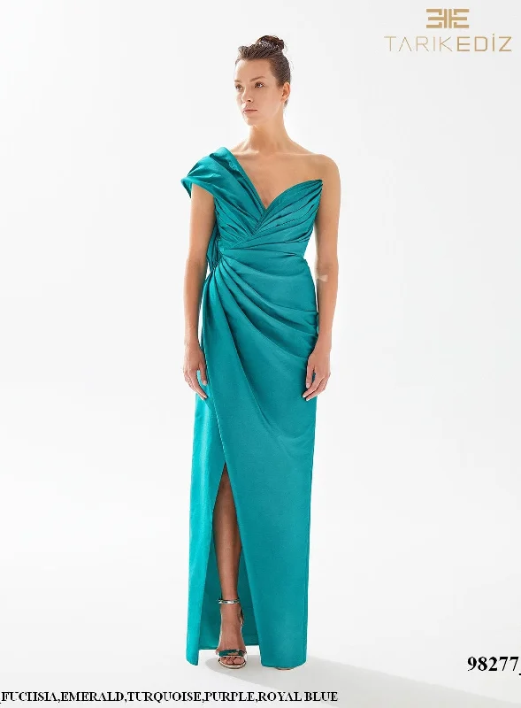 Evening Dress with Long Tulle Skirt-Tarik Ediz: 98277