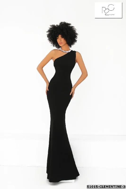 Evening Dress with Silk Bodice and Crystal-Tarik Ediz (R2G): 51015