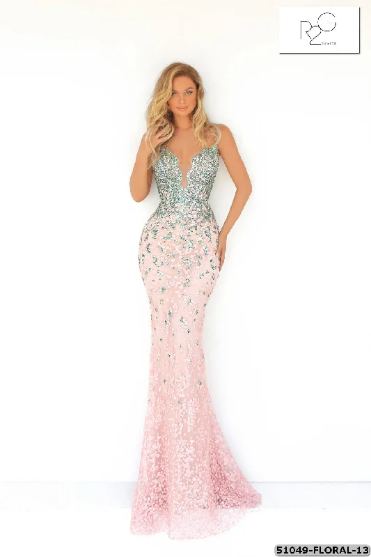 Evening Dress with Satin Bodice and Silk Details-Tarik Ediz (R2G): 51049