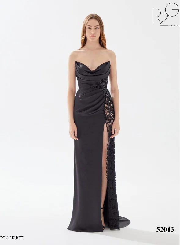 Evening Dress with Crystal Bodice and Tulle-Tarik Ediz (R2G): 52013