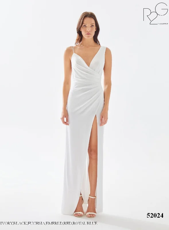 Evening Dress with Satin Bodice and Crystal Beads-Tarik Ediz (R2G): 52024